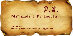 Pánczél Marinetta névjegykártya